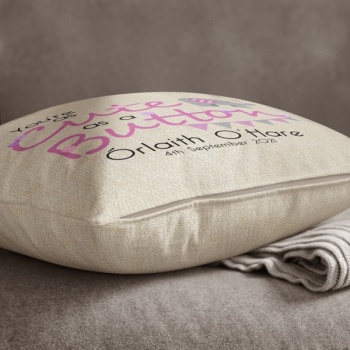 Luxury Personalised Cushion - Inner Pad Included - Cute As A Button Girls